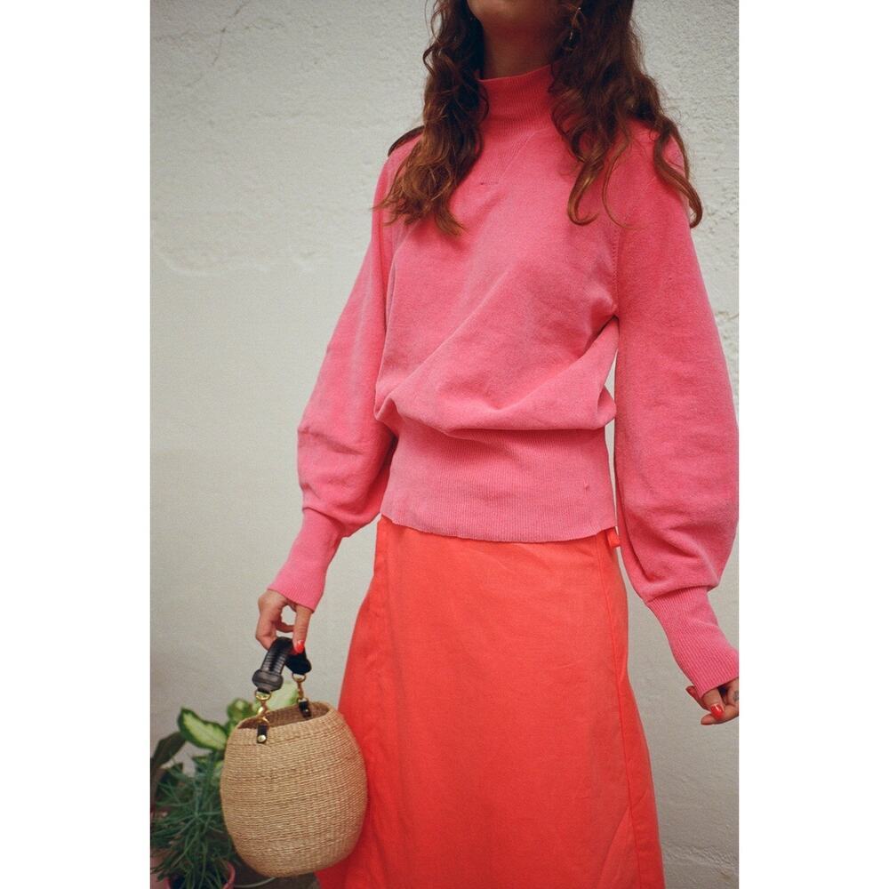 Just Female Adelet Knit Mock Neck Sweater in Rose Pink Velvet-like Soft - Picture 13 of 13